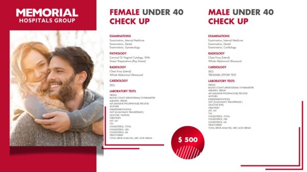 MALE UNDER 40 CHECK UP - medical tourism