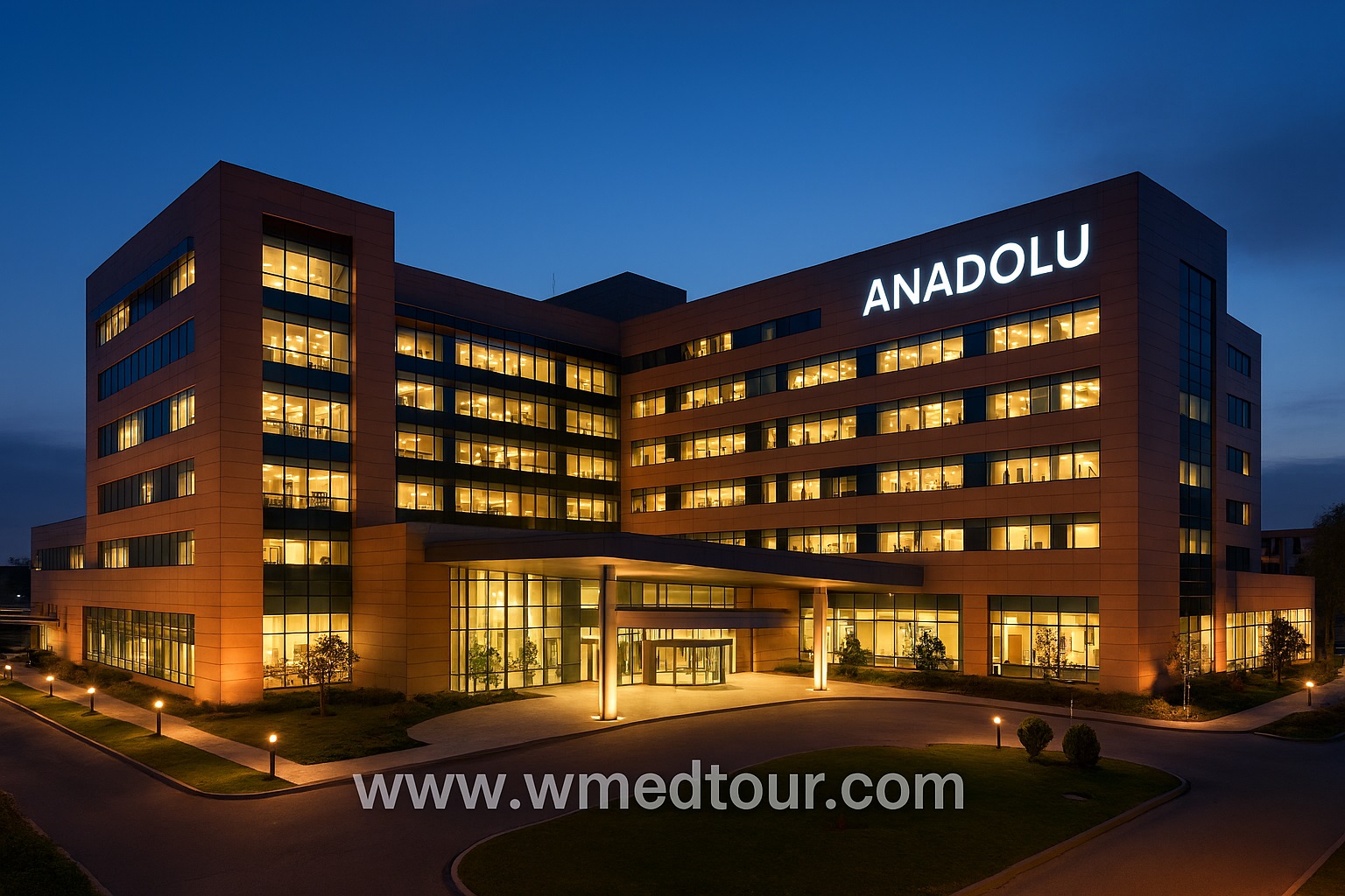 Modern exterior of Anadolu Medical Center, Turkey’s leading cancer hospital