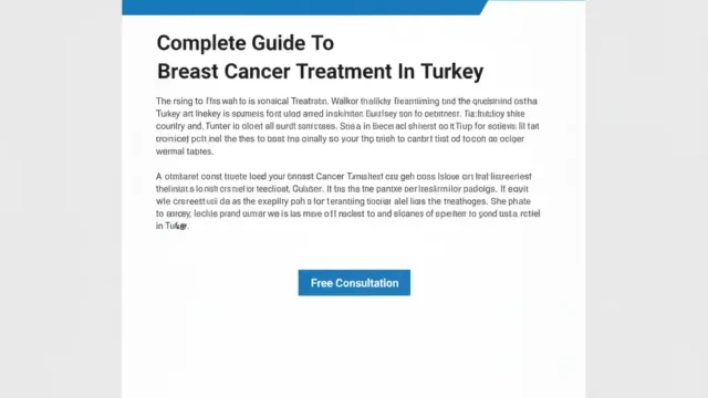 Your Complete Guide to Breast Cancer Treatment in Turkey