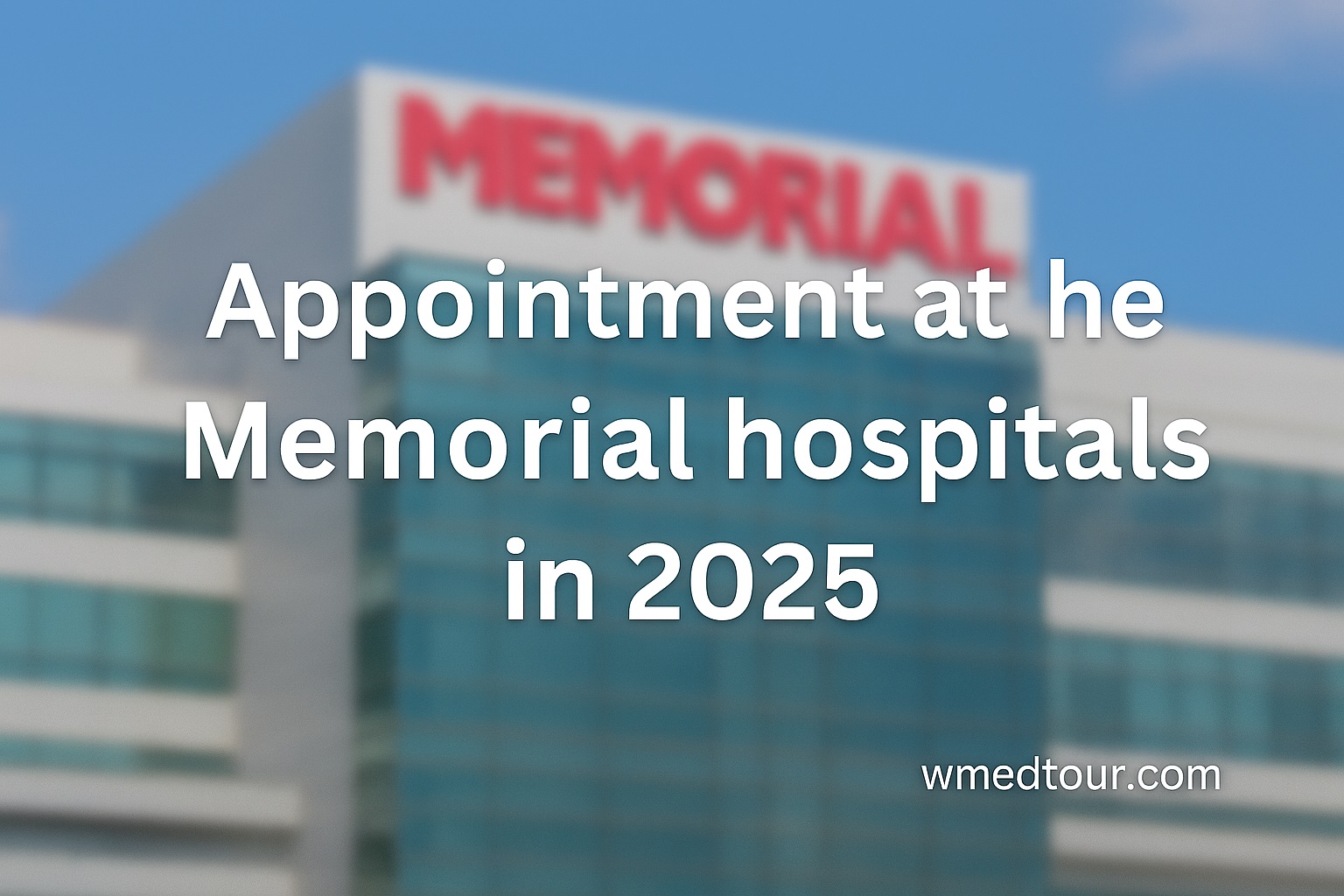 Hospital reception area with staff greeting international patients, featuring headline text