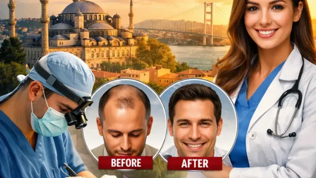 Best hair transplant clinics in Turkey showing expert surgeons, before and after results, and modern medical facilities