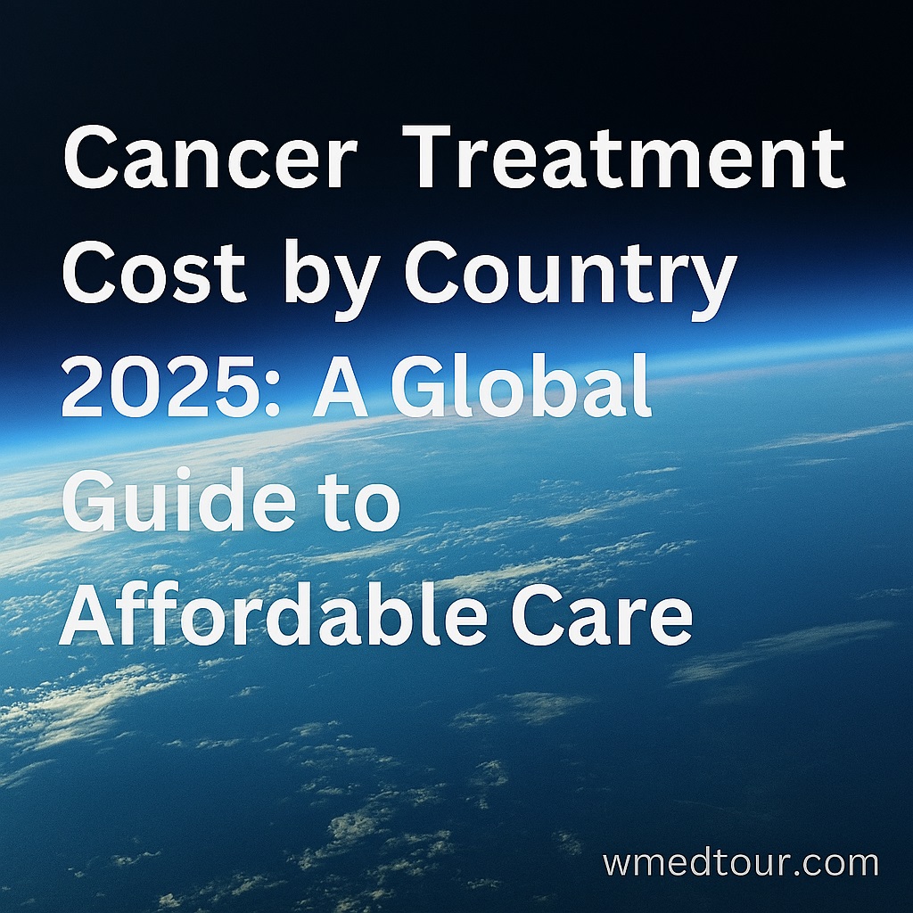World map highlighting cancer treatment costs by country in 2025
