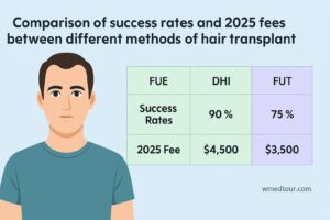 Hair Transplant methods success rate and fee 2025