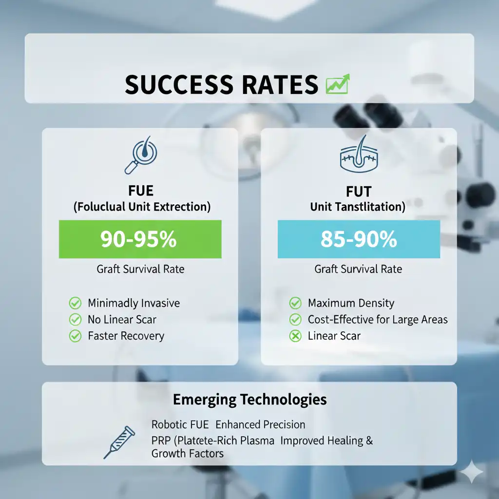 Hair Transplant methods success rate and fee