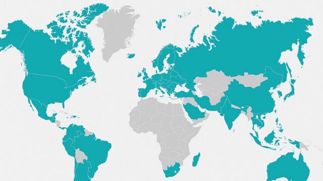 World map highlighting countries where transgender surgery is legal, with turquoise regions and www.wmedtour.com watermark