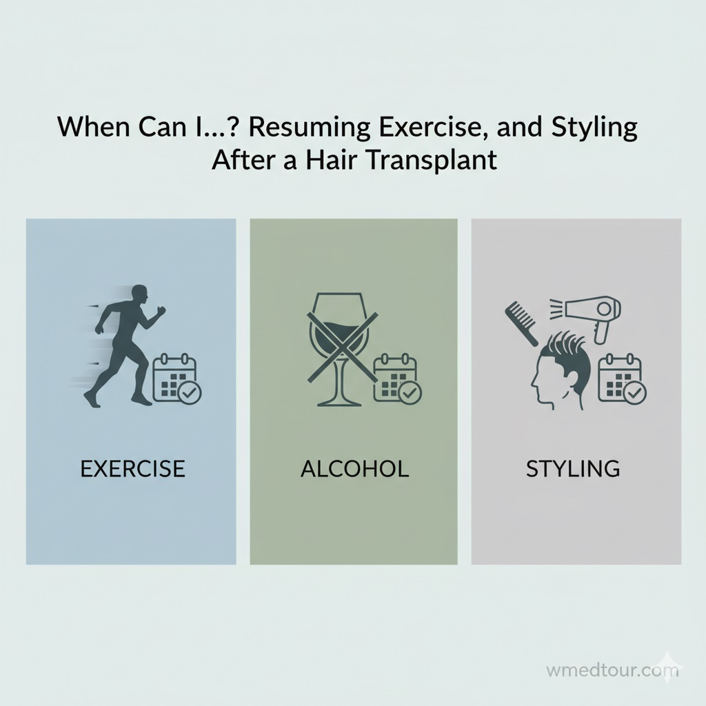 Resuming Exercise, Alcohol, and Styling After a Hair Transplant