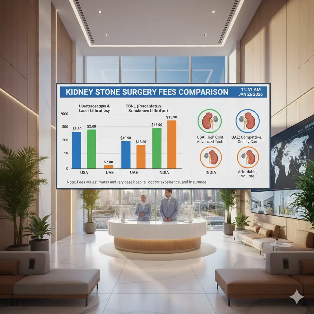 compare kidney stone surgery fees