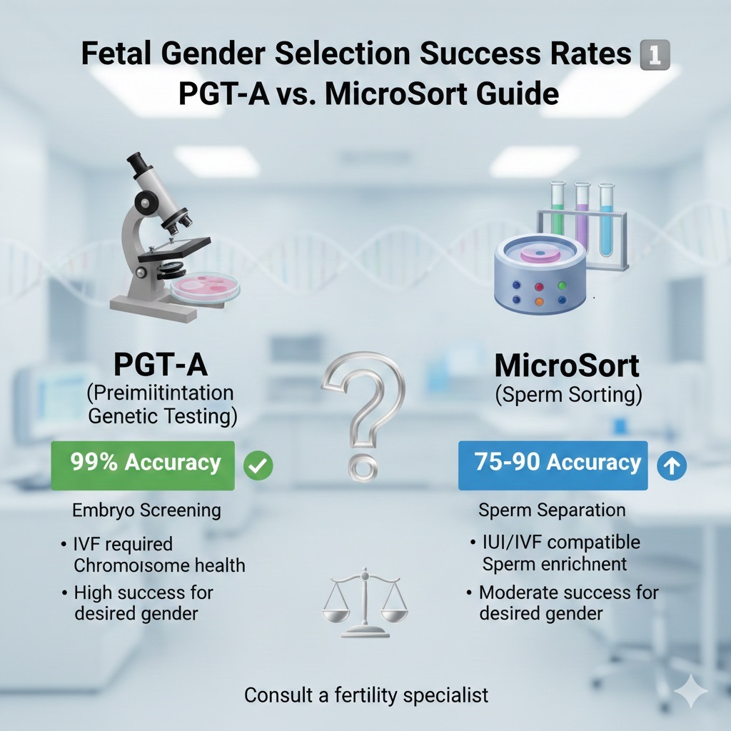 PGT-A VS microsort success rates 2026