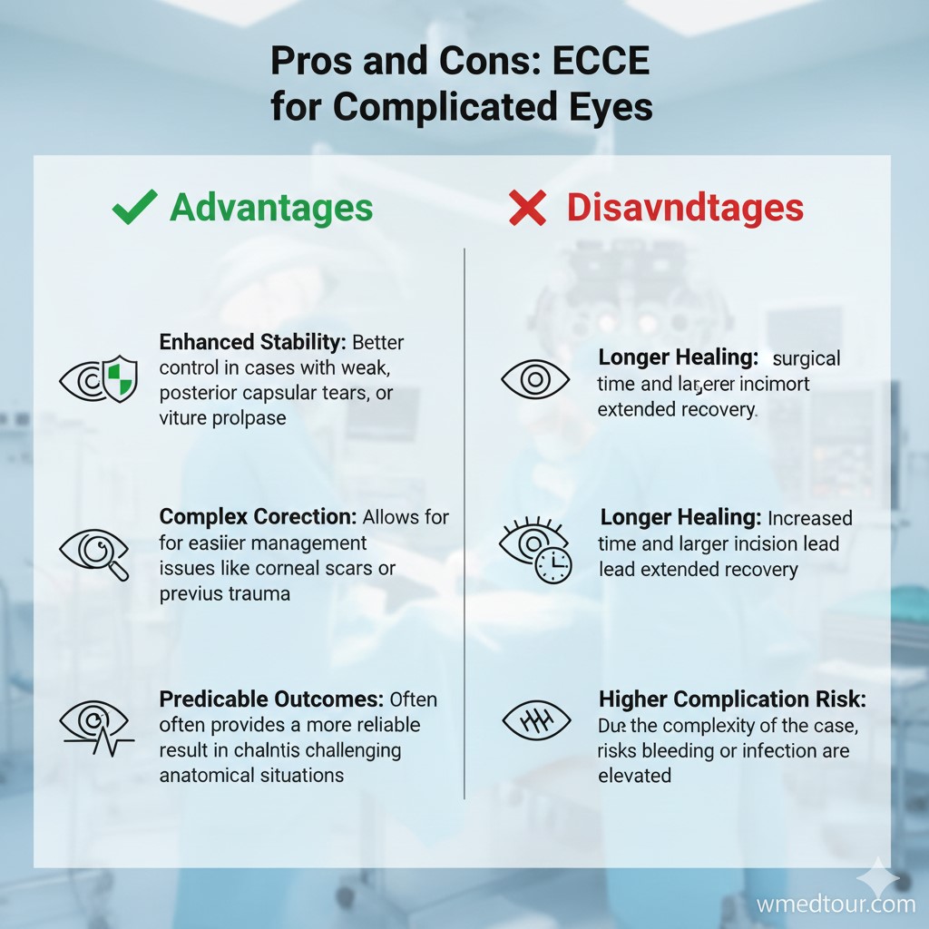Pros and Cons ECCE for Complicated Eyes