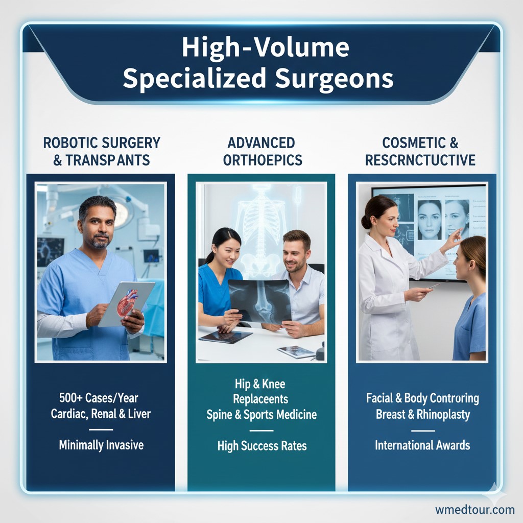 A specialized surgeon performing a complex procedure in a state-of-the-art operating theater.