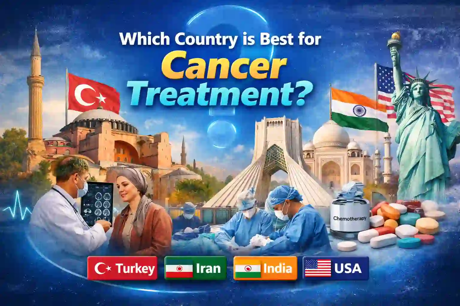 Which Country is better for Cancer Treatment — Turkey, Iran, India, USA Compared